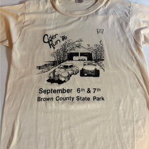 Vintage Cream Colored 80s Car Show T Shirt